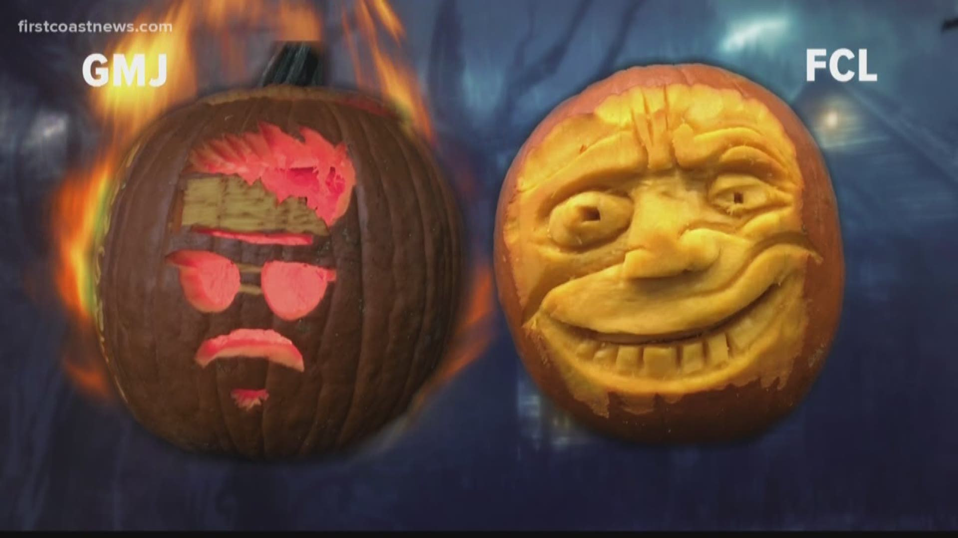 It was a hard-fought battle between First Coast News and First Coast Living for the Pumpkin Battle of 2019 but in the end, it was #MinshewMania that swept it.
