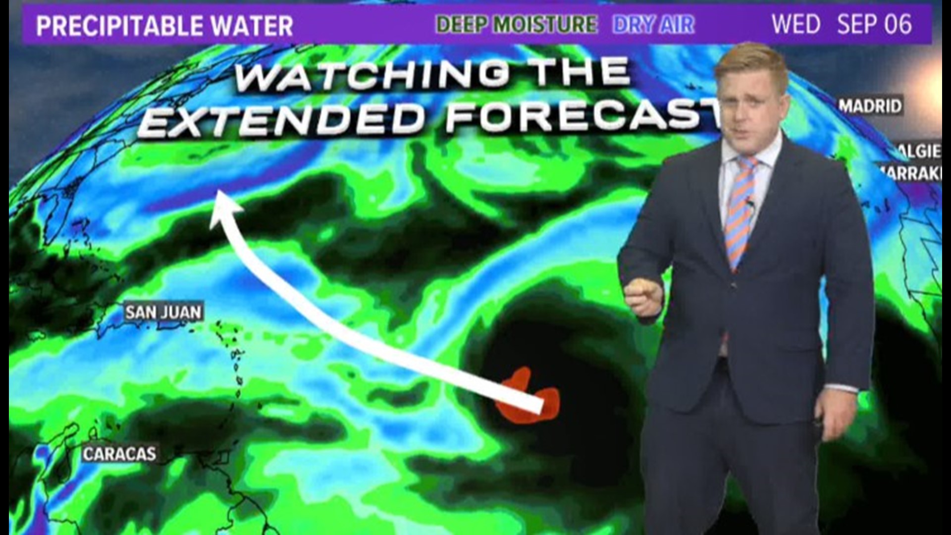 Tracking a tropical wave in the Atlantic and where it could go