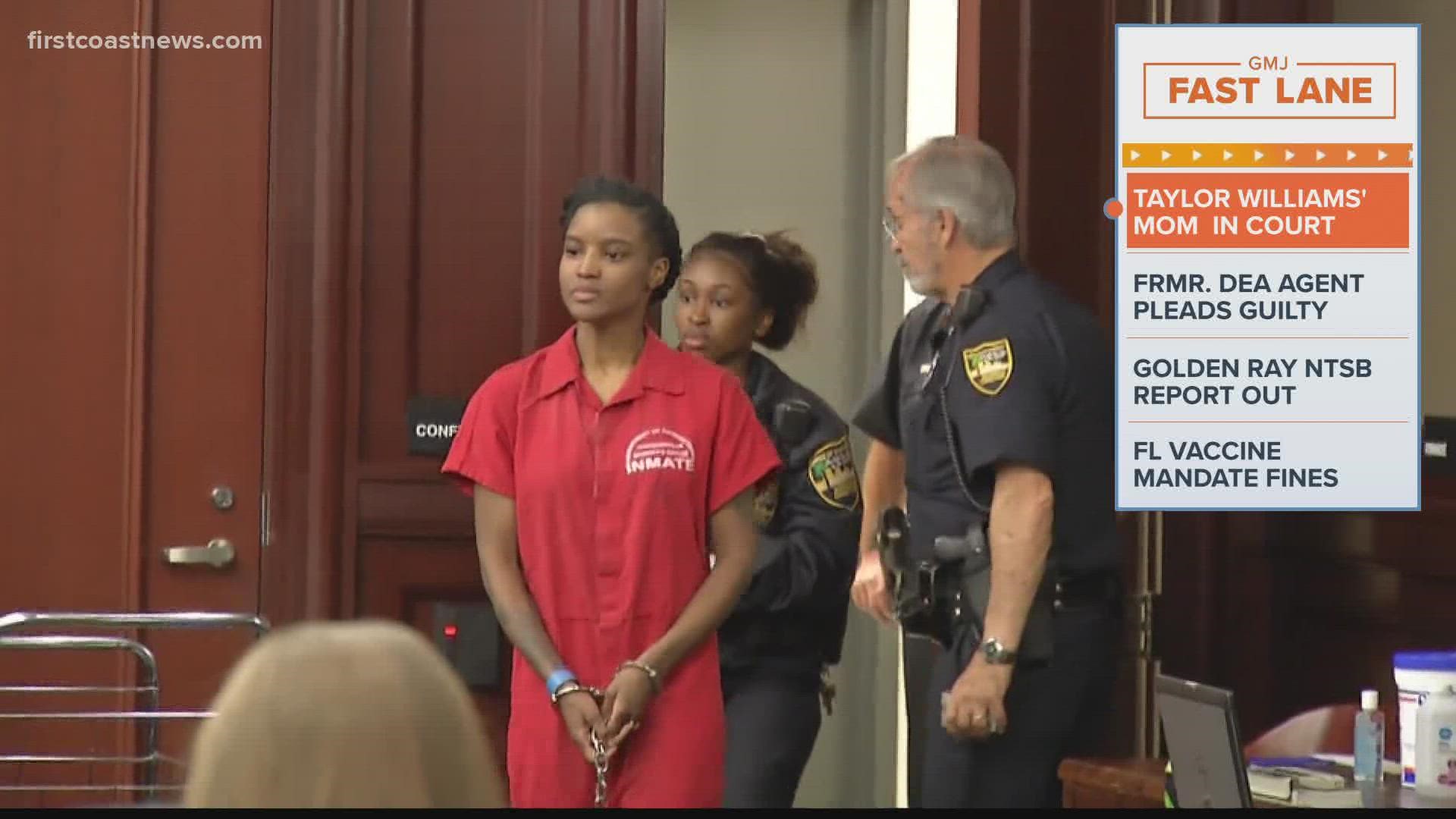 Brianna Williams is charged with aggravated child abuse, lying to police and tampering with evidence in connection to the death of her 5-year-old daughter, Taylor.