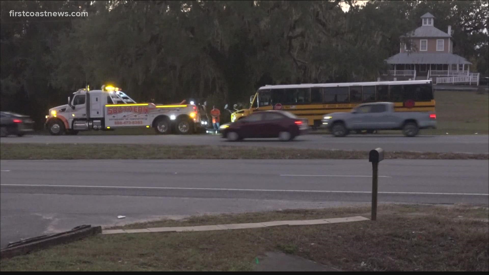Officials say the crash happened on US-1 at Creekside Drive sometime after school dismissal.