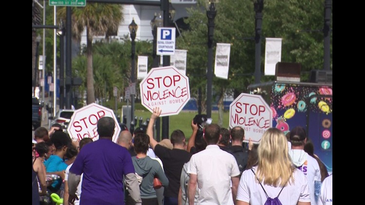 Hundreds fill the streets during 13th 'Stand Up and Stride' Domestic Violence Awareness Walk