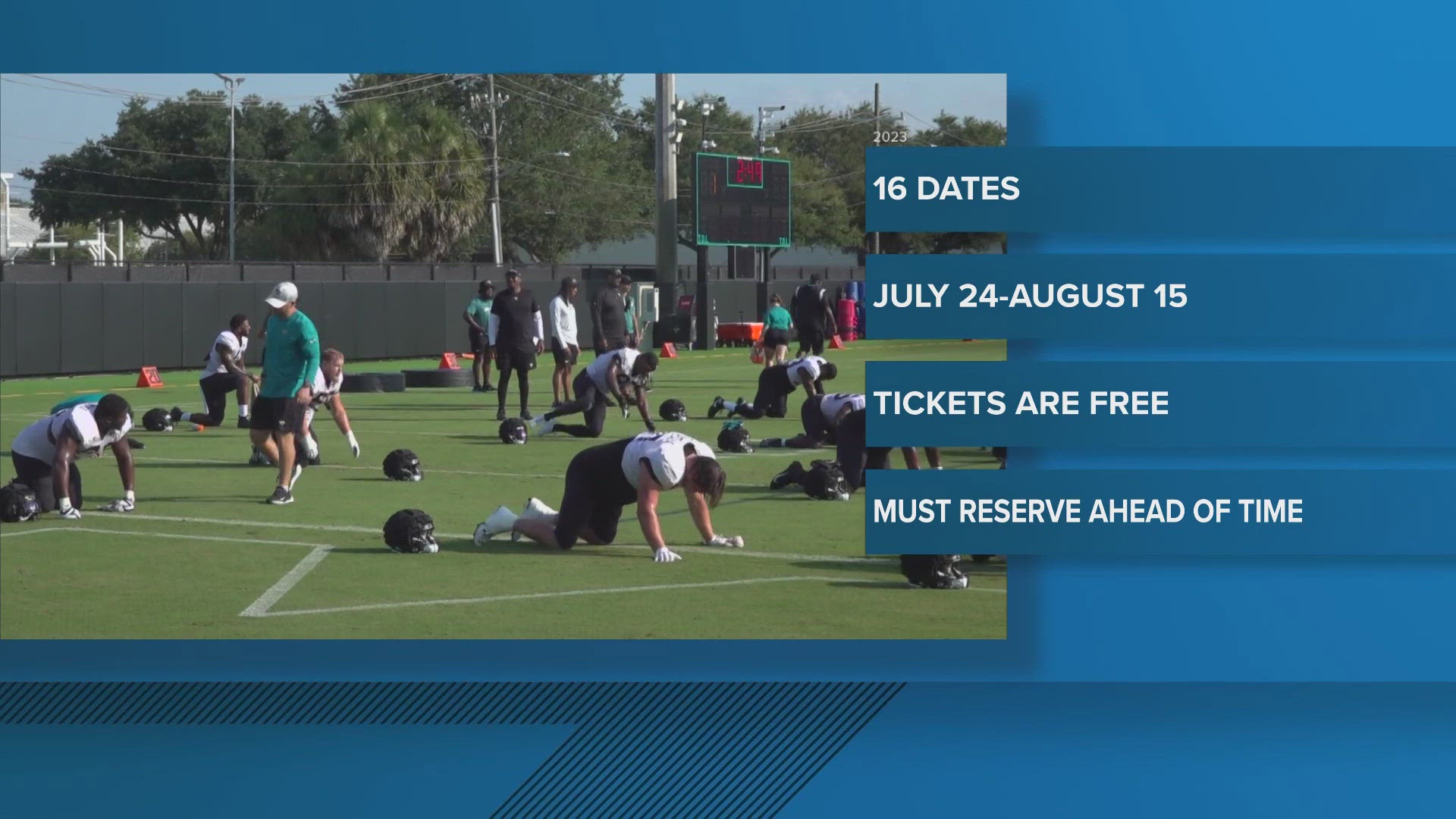 Here's everything to know about the Jacksonville Jaguars 2024 Training Camp open to fans starting July 24.