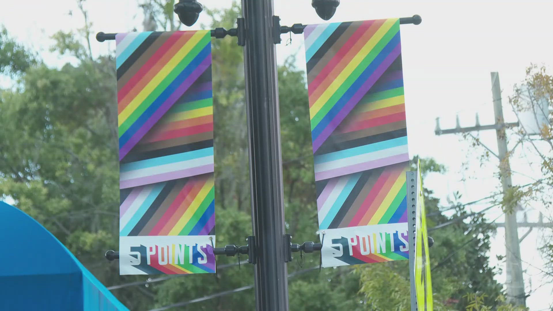 Businesses around Five Points and Riverside are adding rainbow art displays in time for LGBTQ+ history month.