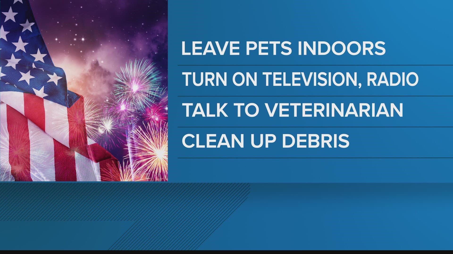 The humane society recommends leaving your animals indoors.
