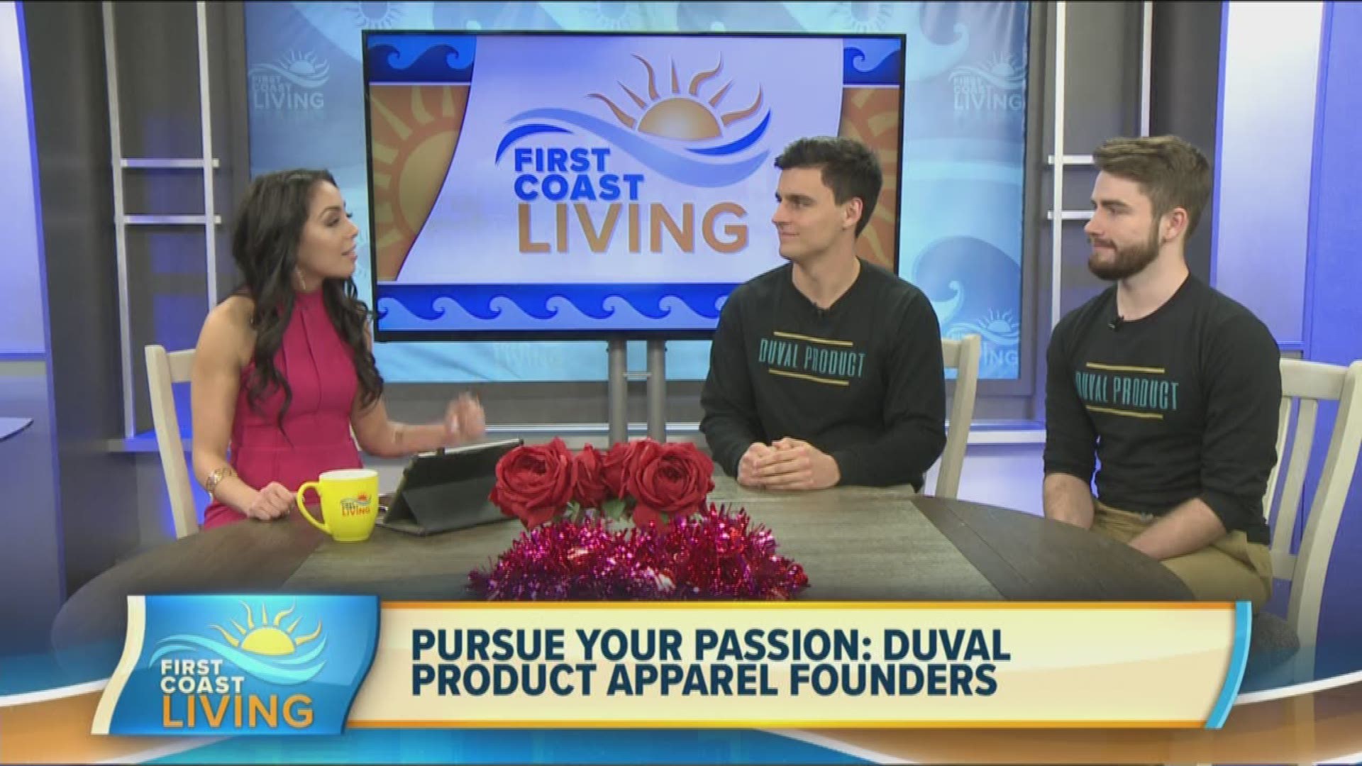 Haddie Djemal sits with two young entrepreneur who decided to start their own clothing line, Duval Product Apparel, after they found a lack in clothing designed for the millennials of Jacksonville.