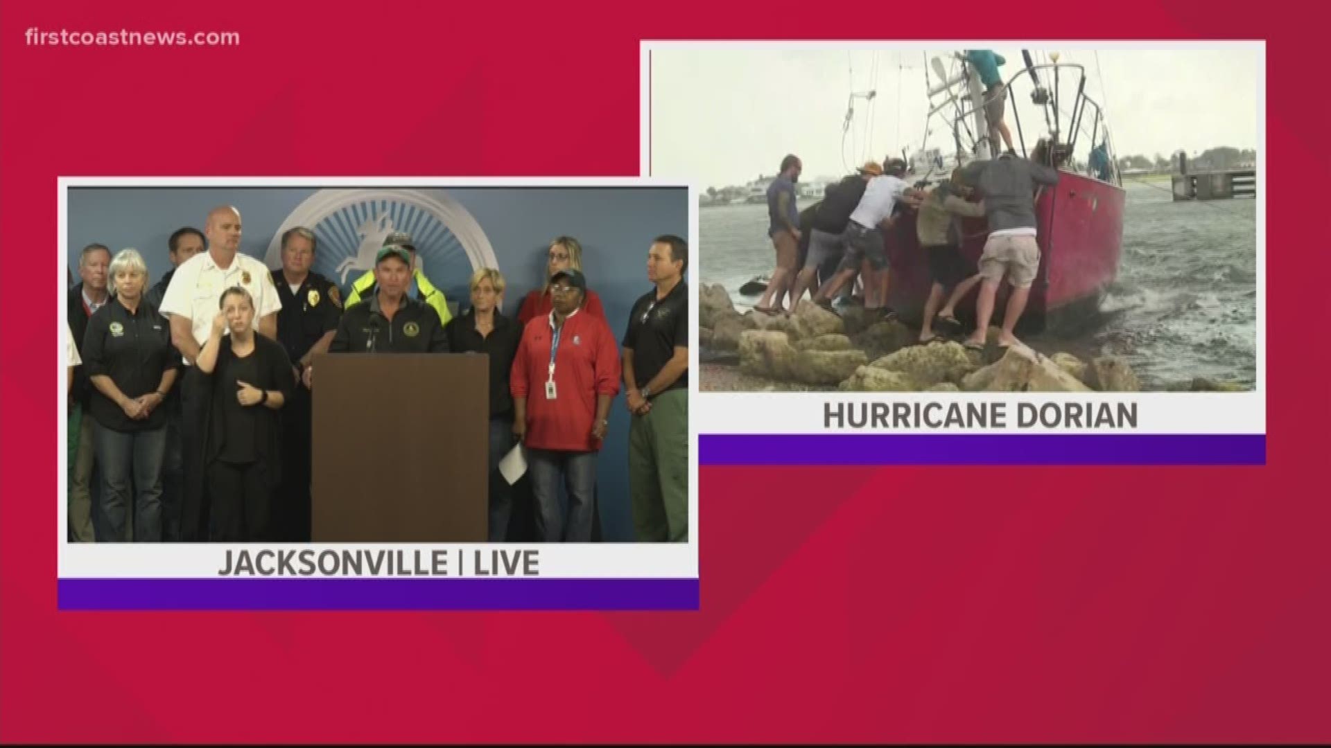 Jacksonville Mayor Lenny Curry announces an end to mandatory evacuations in the city at 7 p.m. as Dorian moves north past the First Coast.