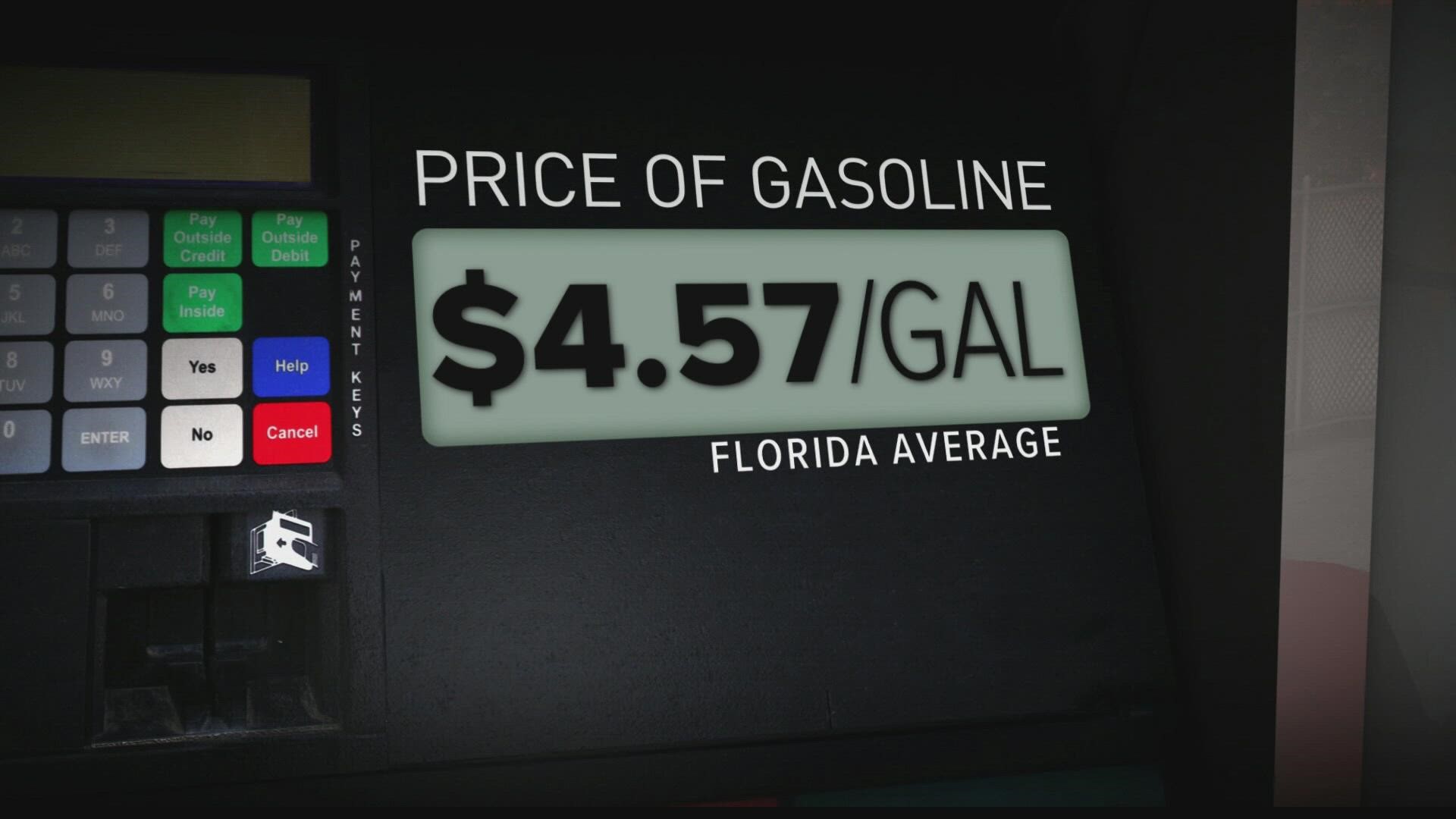 Gas prices continue to climb. Here is where prices are around Jacksonville, and the state, and where you can get the cheapest gas.