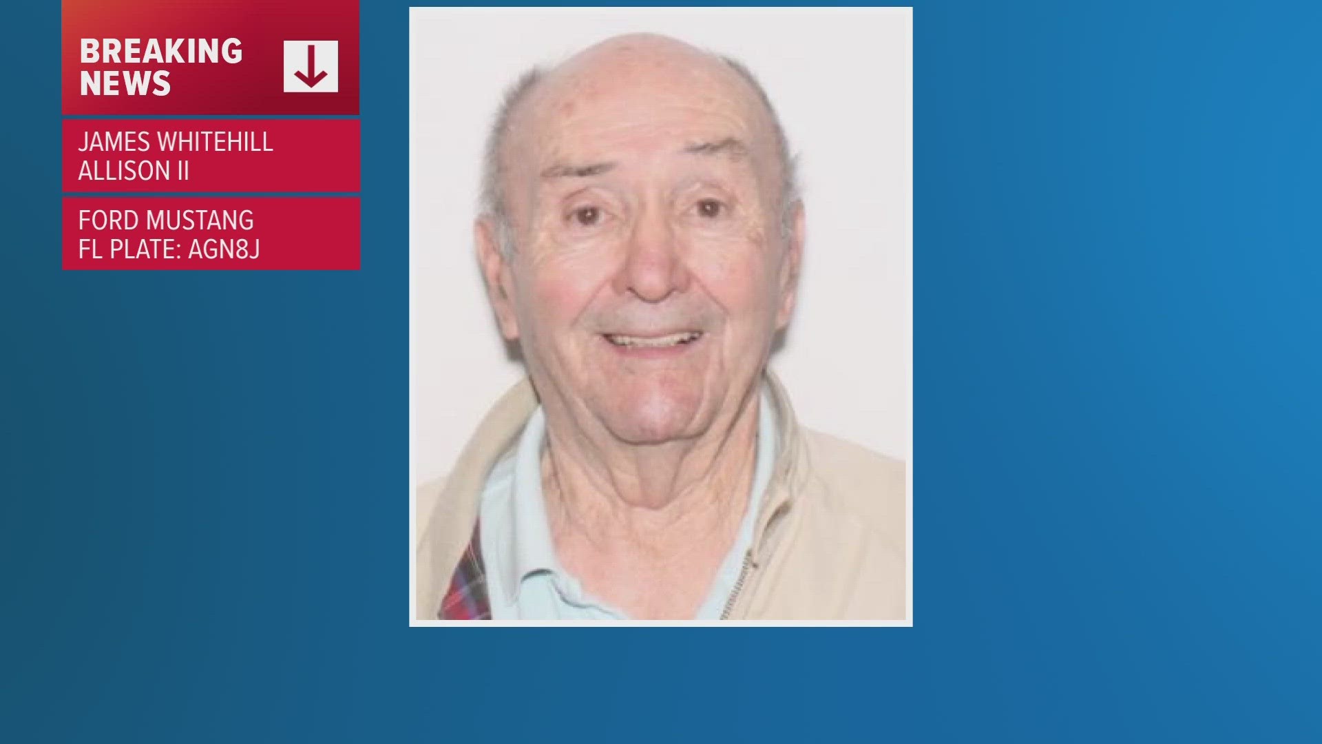 A Silver Alert was issued Monday night for 81-year-old James Whitehall Allison II. He may be in Melbourne or Orlando.