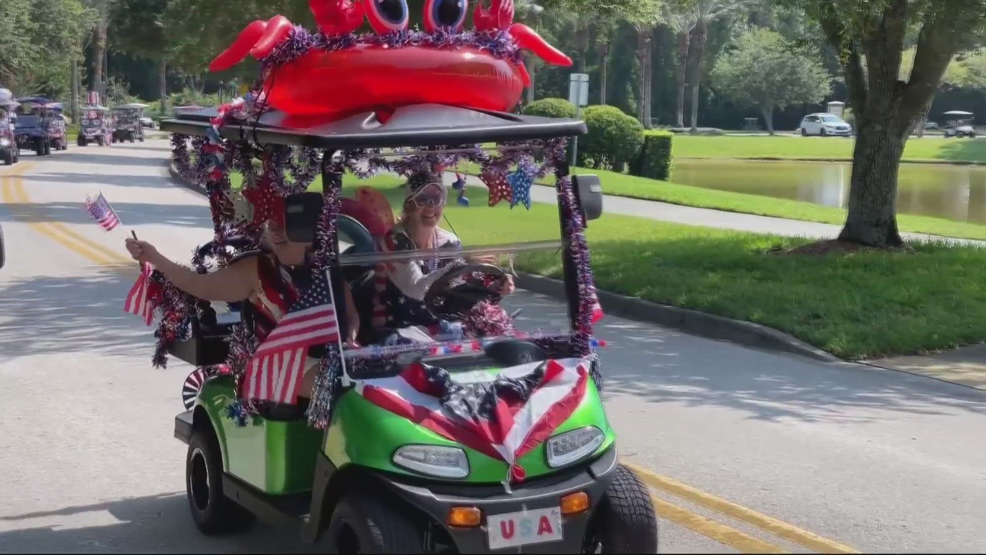Nocatee residents celebrated Fourth of July with golf cart parade |  firstcoastnews.com