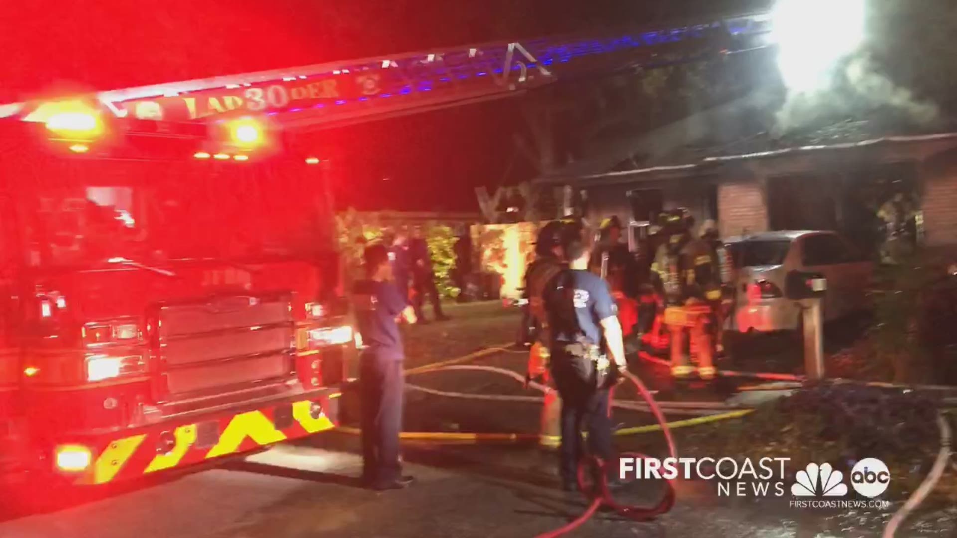 One suspect is in custody after the Jacksonville Fire and Rescue Department said a home was intentionally set on fire in Arlington.