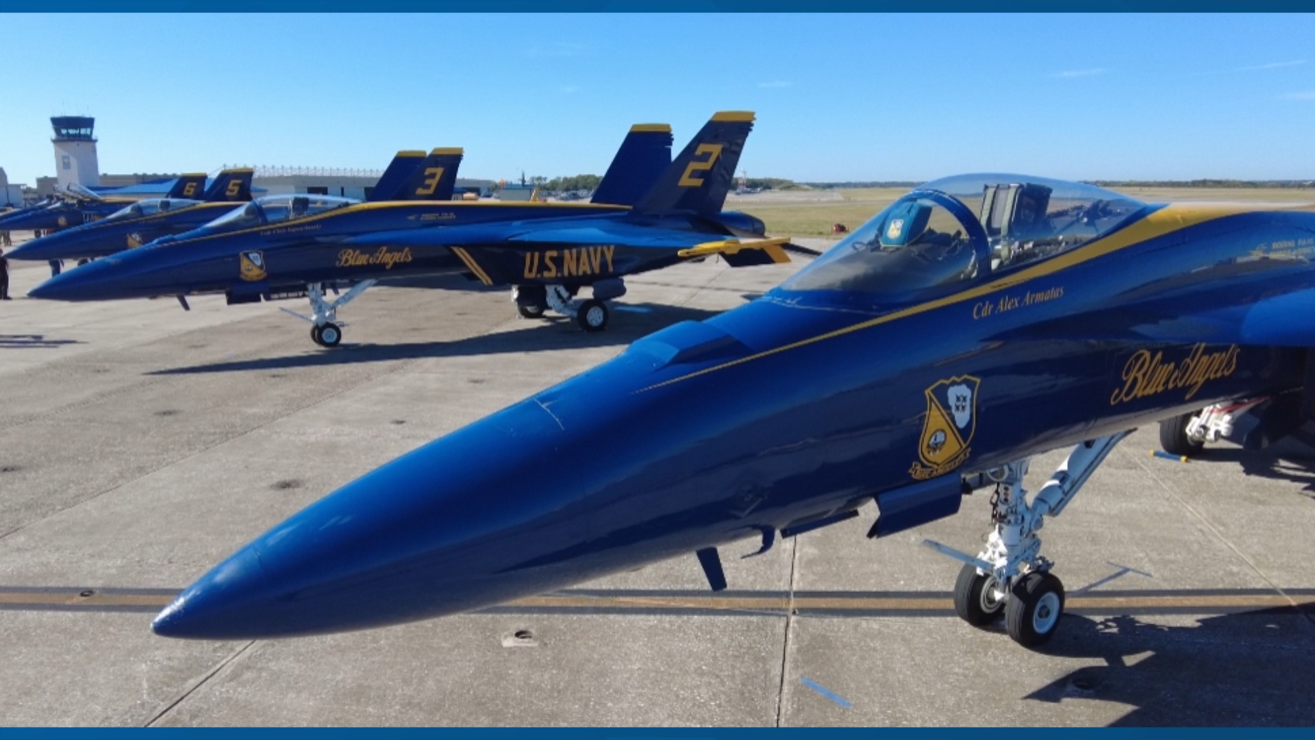 Jacksonville Beach air show featuring Blue Angels