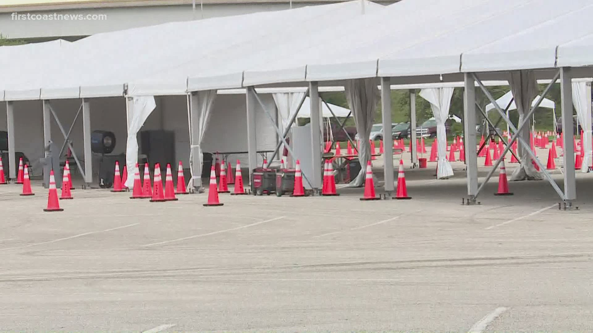 The Regency Mall testing site will eventually replace the Lot J testing site on Wednesday, July 16.