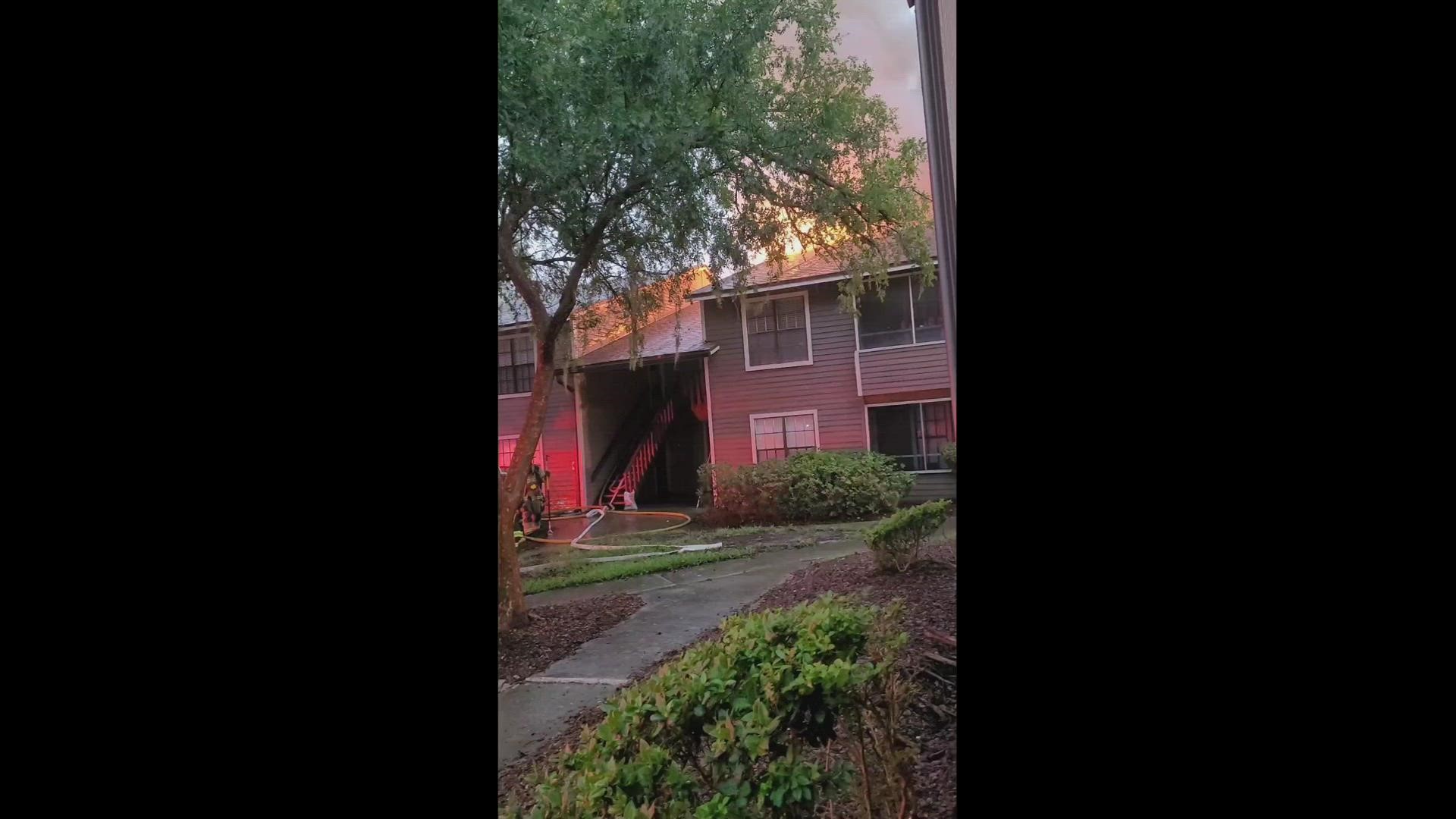 Apartment fire on 8200 block of Princeton Square Blvd