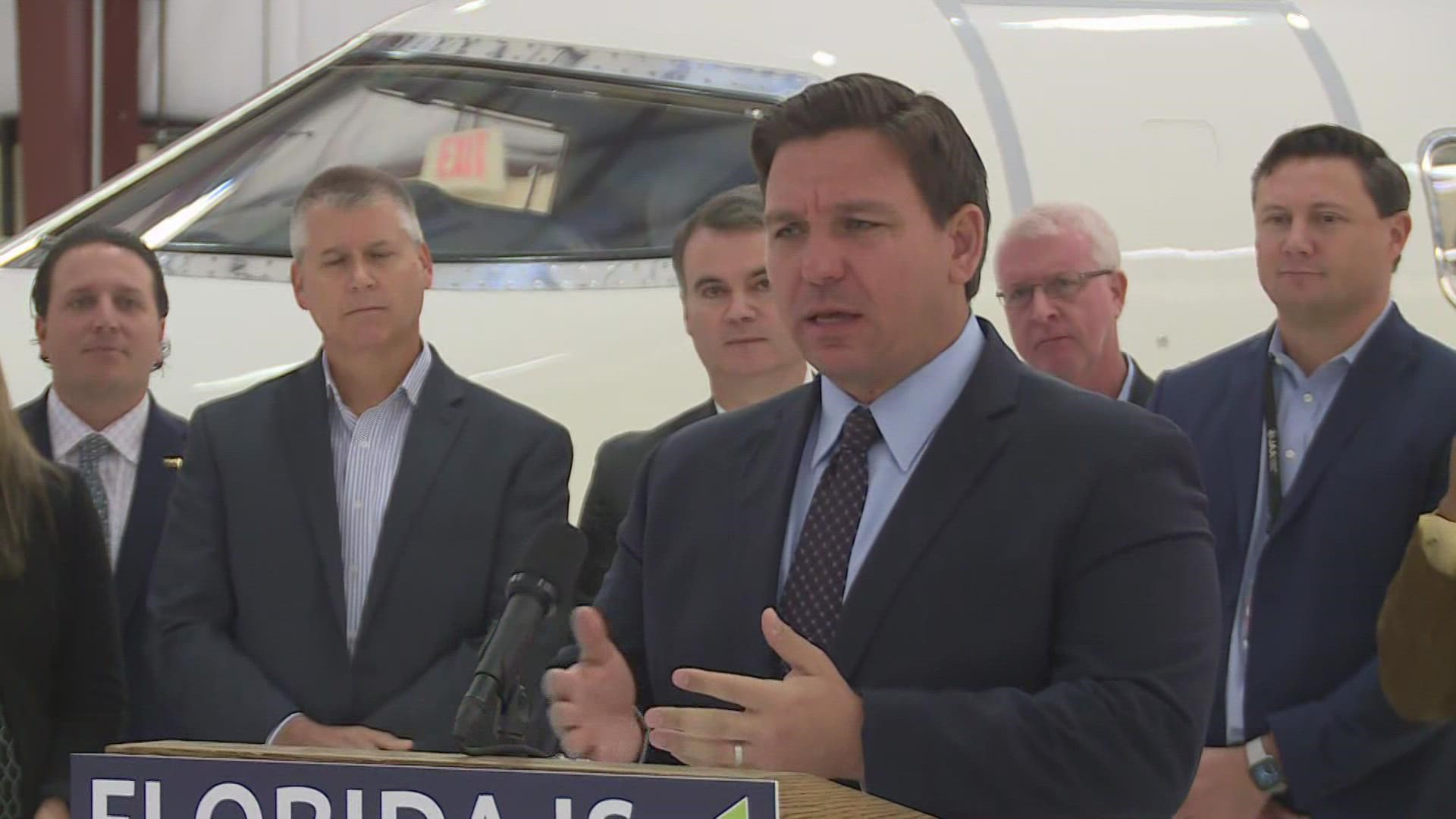 Gov. DeSantis says the man was dumped in the state of Florida.