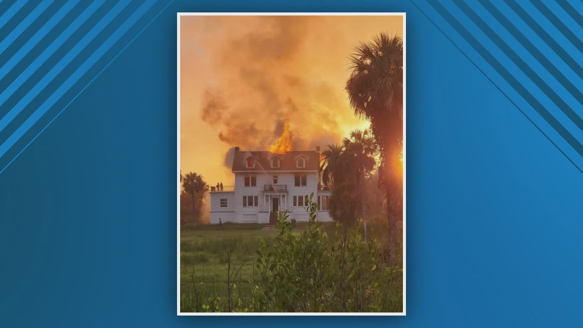 The house was on fire Wednesday night. First Coast News is working to learn more.