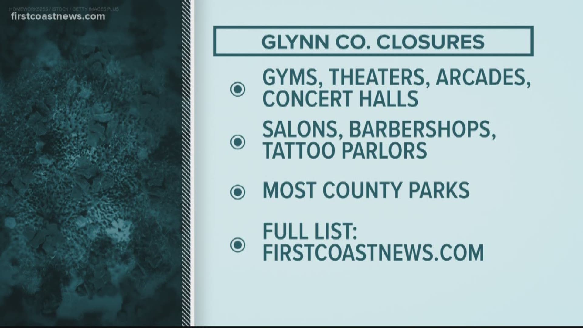 The Glynn County Board of Commissioners passed an Executive Order to close all non-essential business.