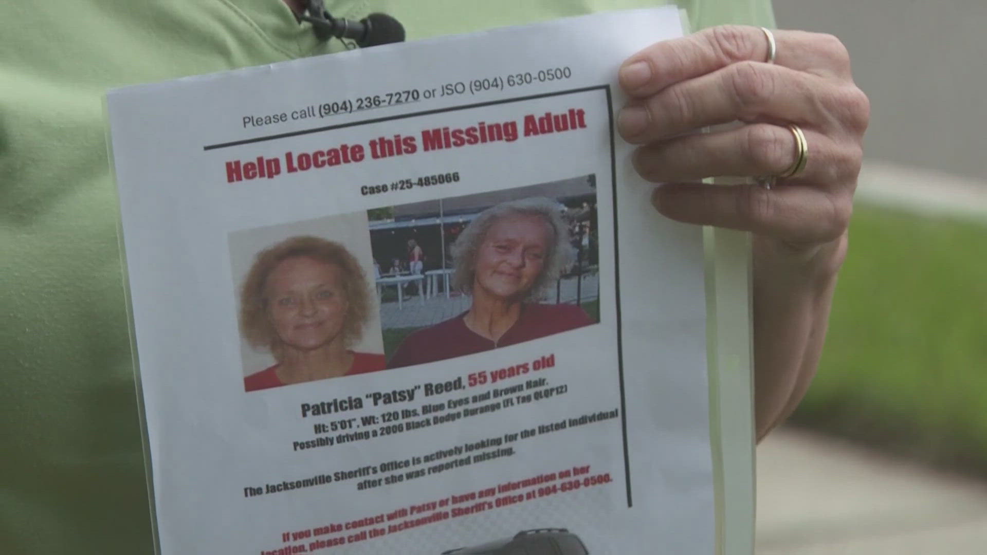 It's been nearly one week since anyone has seen or heard from 55-year-old Patricia "Patsy" Reed. Her family is desperate for answers and pleading for help.