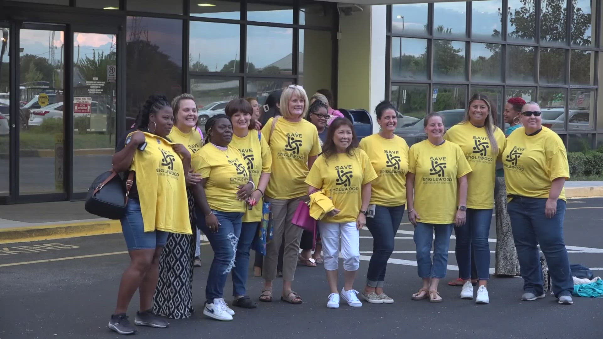 Parents, students, teachers and community members were seen wearing a shirt color to represent their school and send a message to the school board.