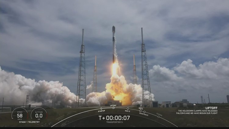 SpaceX Falcon 9 rocket launches from Cape Canaveral Wednesday