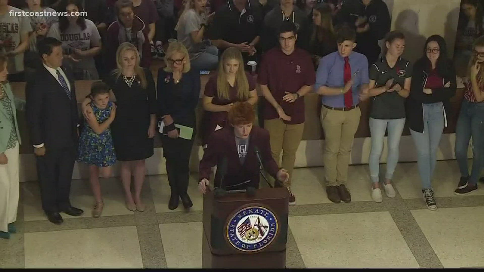 Students from Parkland made their way to Tallahassee to speak with state officials.