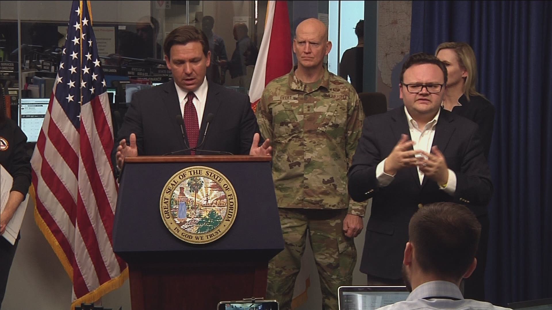 Gov. Ron DeSantis gave the state's latest efforts to combat the spread of the coronavirus, as well as efforts to help those affected by being out of work.