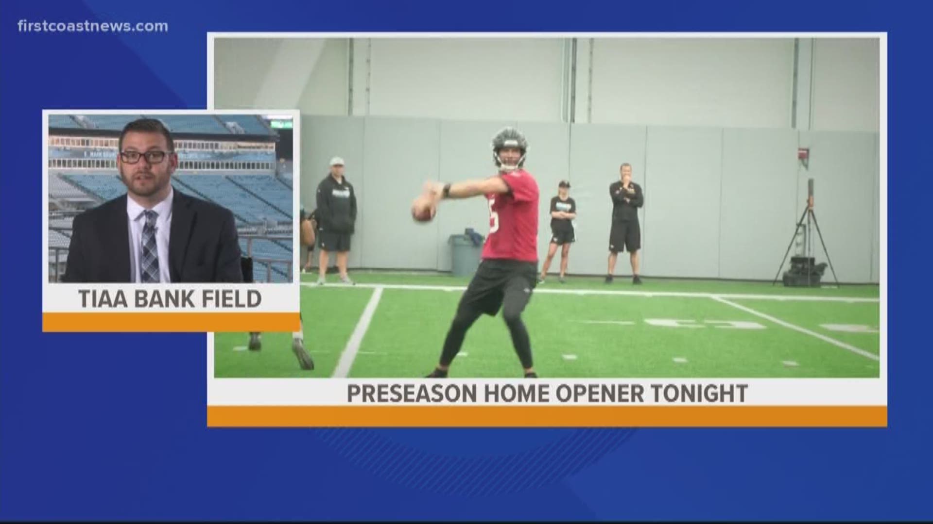 Lew Turner talks about Blake Bortles and how he is expected to play at the Jags' first pre-season game.