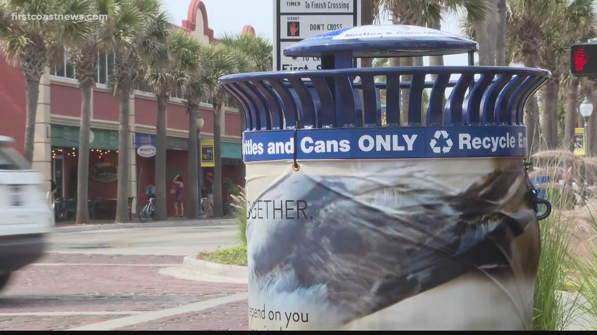 Beaches Go Green gives new smart recycling bins to Atlantic, Neptune Beaches