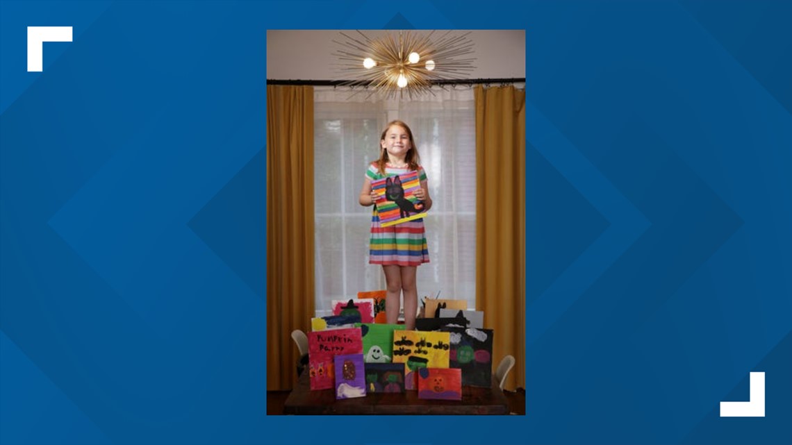 Treats, no tricks: Local 6-year-old sells paintings to buy homeless kids Halloween costumes
