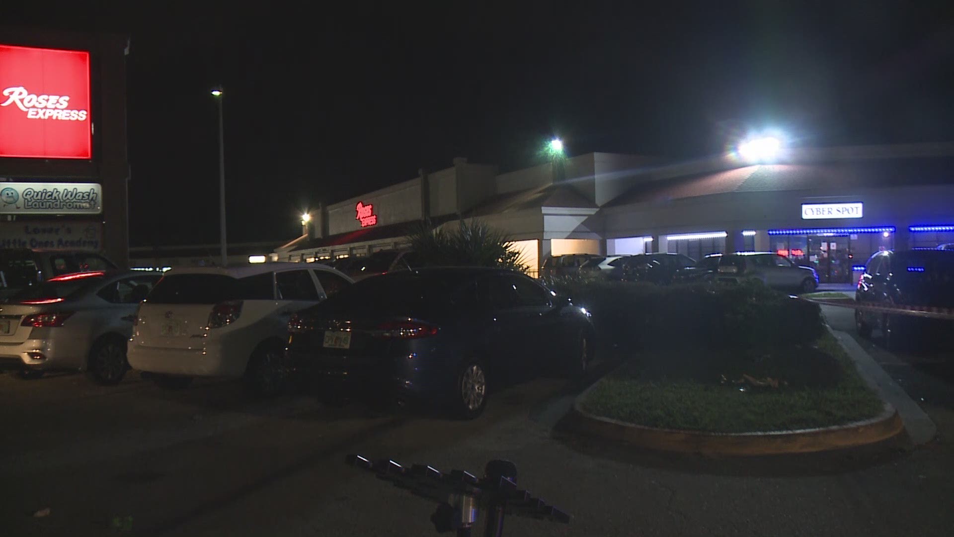 Police say the girl was seated in a car with her father while they waited for her mother to finish up at work at one of the restaurants. She was then struck in the crossfire of a shootout.