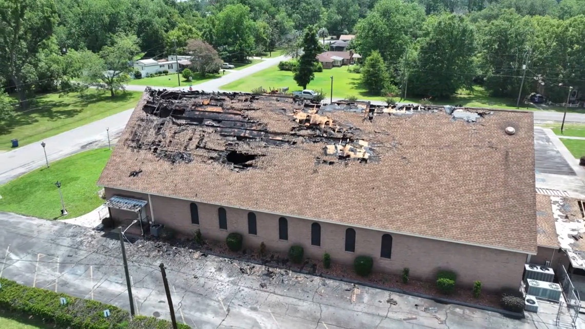 'There was a loud pop': Waycross pastor speaks after fire from lightning strike destroys church
