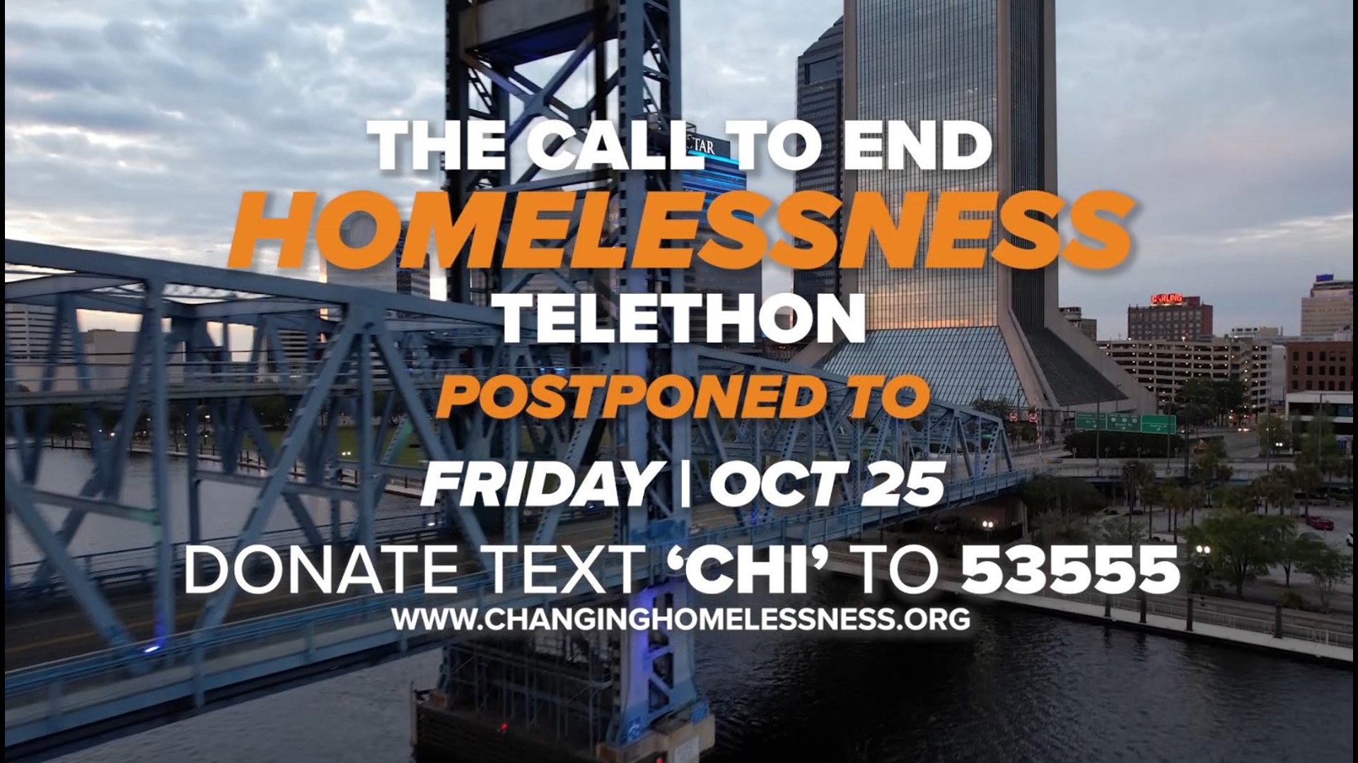 Butler will join Changing Homelessness and First Coast News for the rescheduled event, which was moved because of Milton.