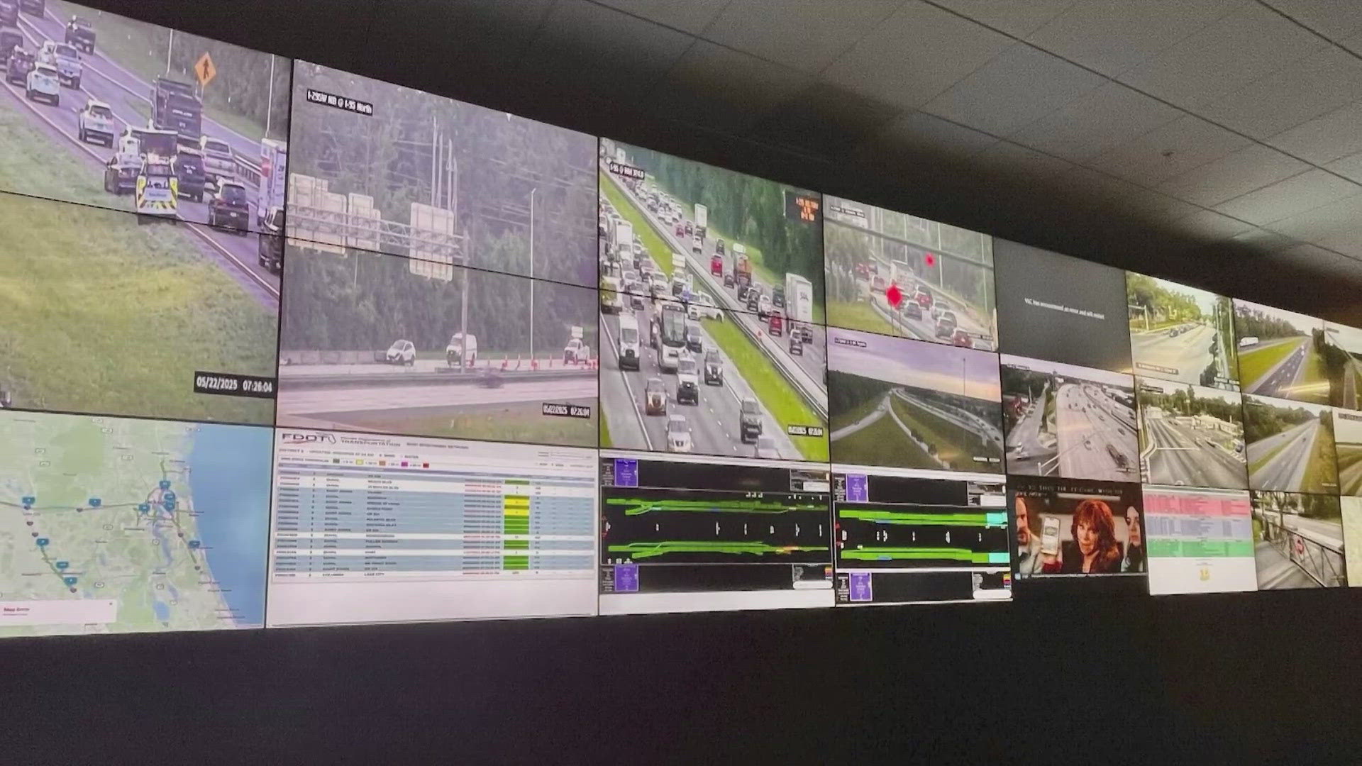 In the Jacksonville area, more than 450 traffic cameras monitor the roads. FDOT's wrong-way driver detection system alerts other drivers of potential danger.
