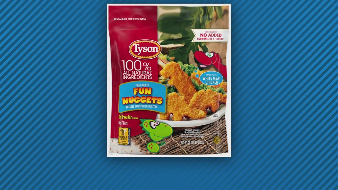 Tyson recalls 30,000 pounds of dinosaurshaped chicken nuggets