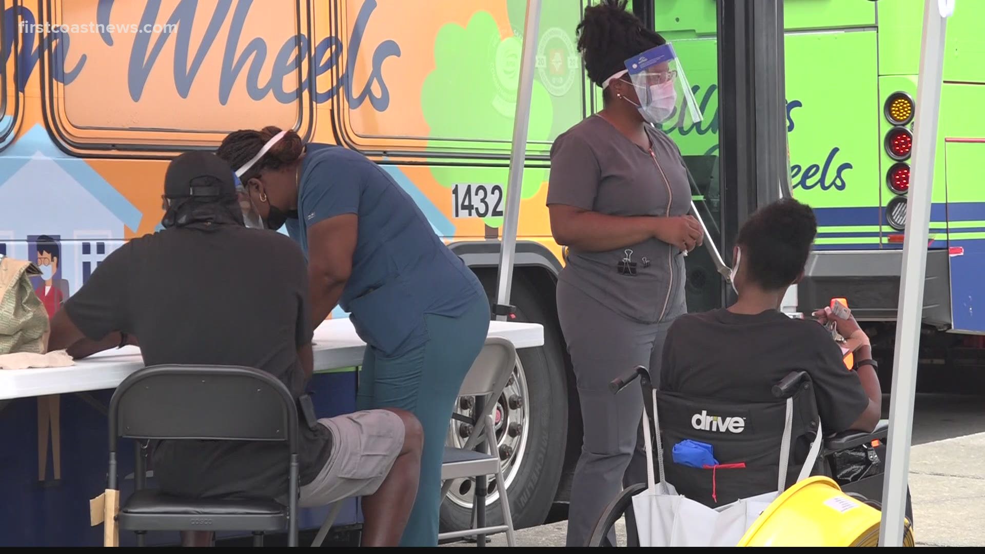 This Jacksonville mobile vaccination bus is seeing fewer and fewer people get the shot.