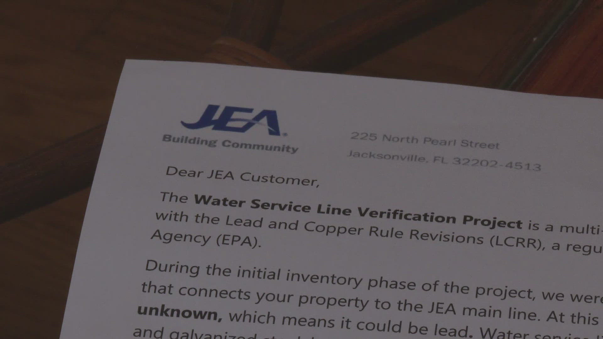 The letter asks customers to check their pipes for lead. Is it legit?