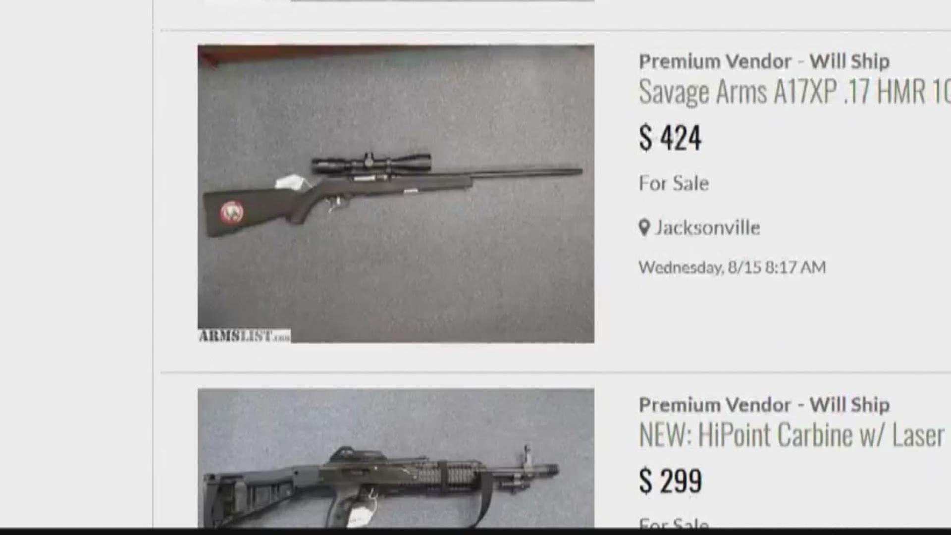 The shooting that took the life of 7-year-old Heidy Villanueva followed what was supposed to be a private gun transaction in the parking lot of an IHOP on Jacksonville's Westside. Florida not require a background check for a private sale.