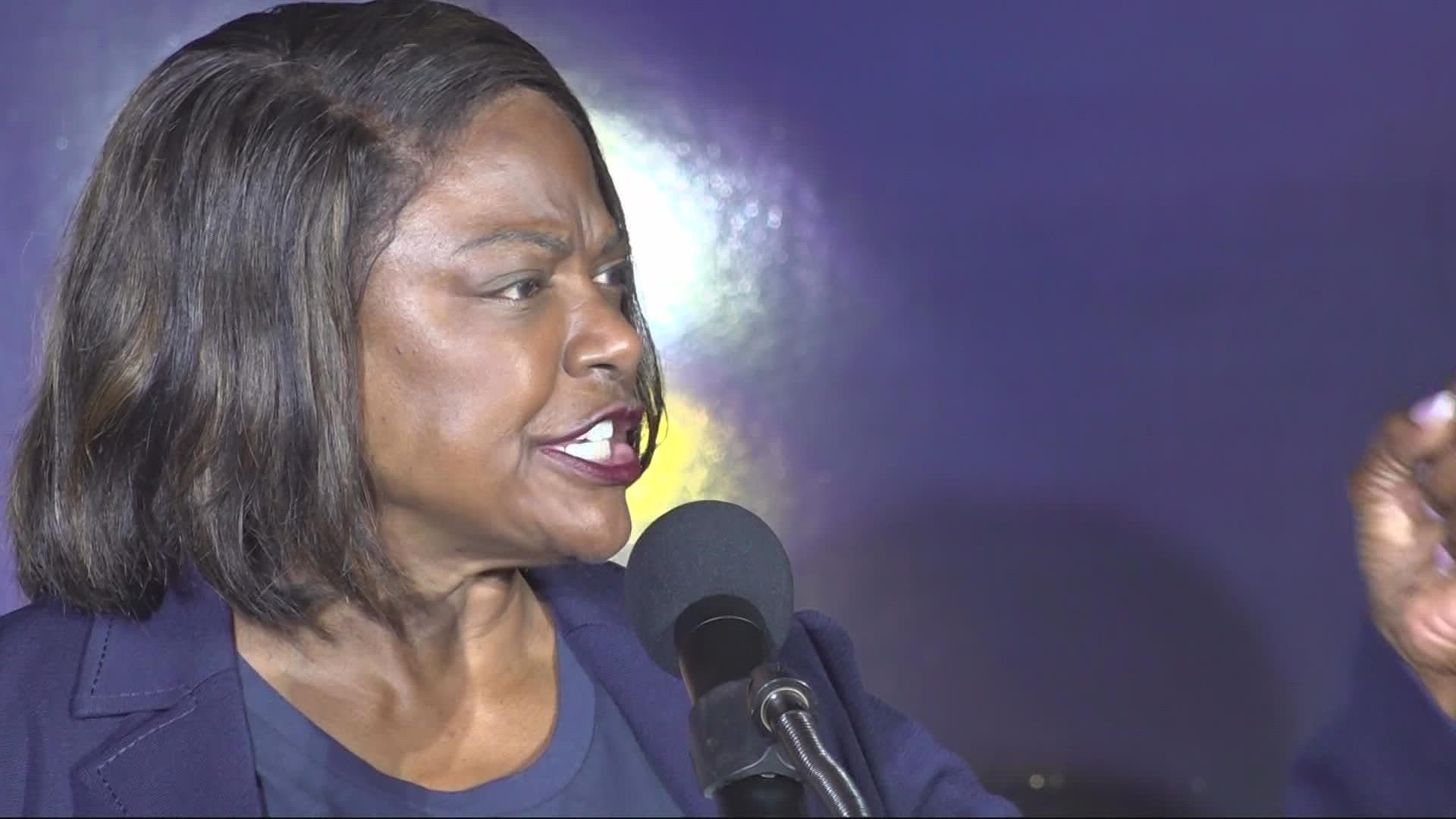 Florida's Democratic candidate for U.S. Senate Val Demings is fired up and pushing voters in her hometown to get out and vote.