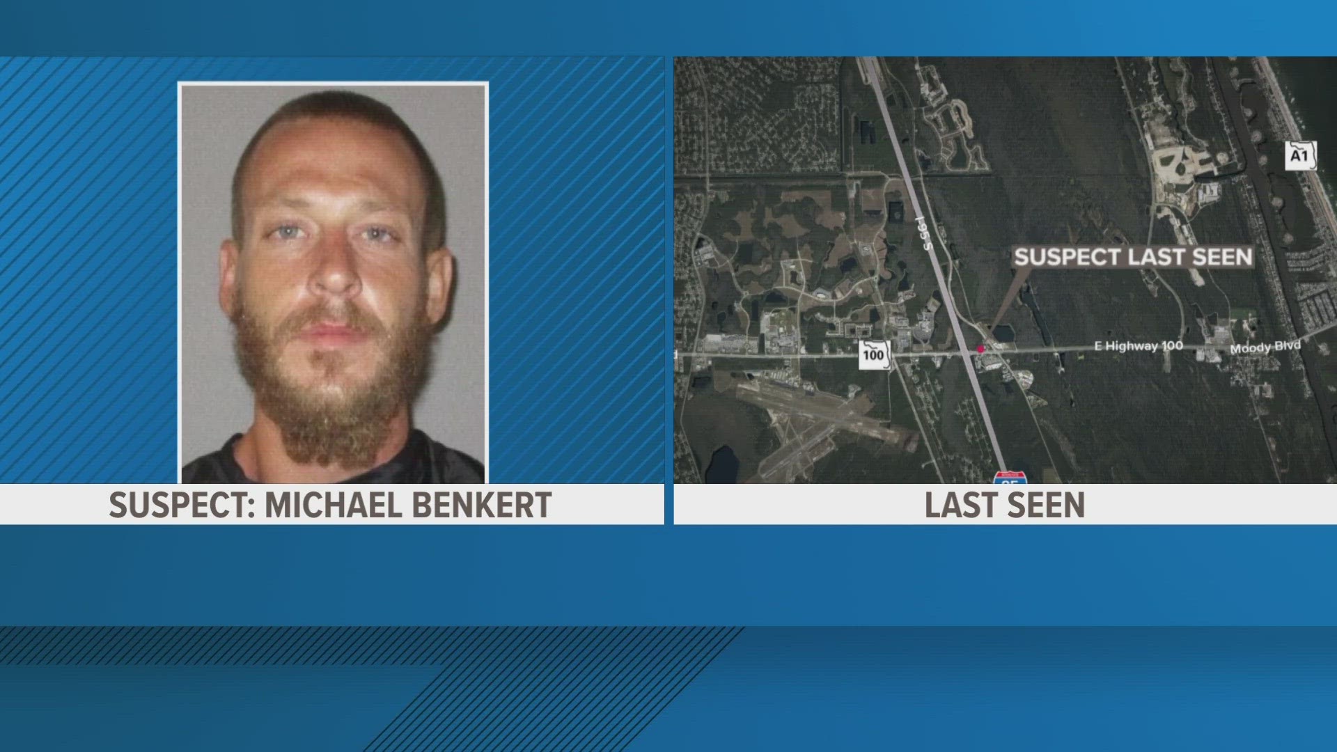 Deputies are searching for 31-year-old Michael Steven Benkert near a Mobil gas station on State Road 100 in Flagler Beach.