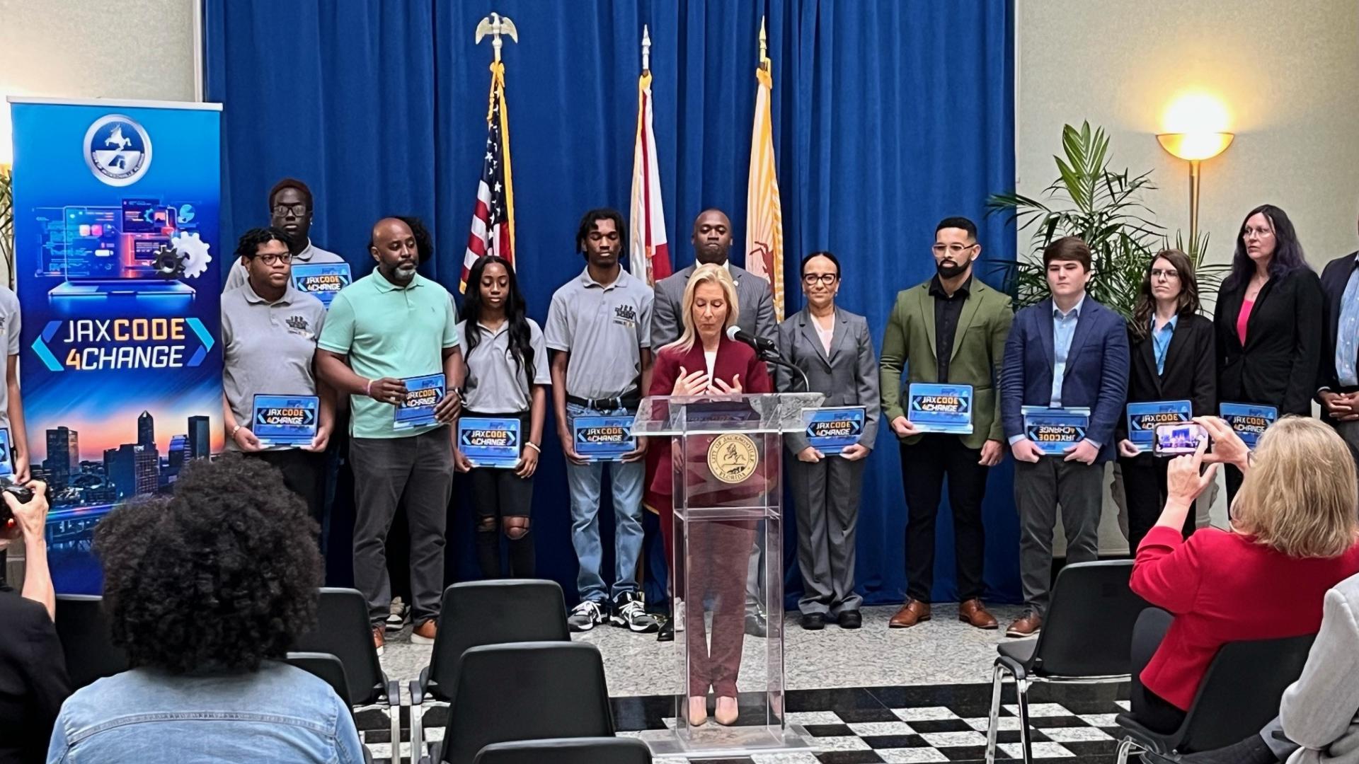 The "Jax Code 4 Change" initiative offers students ages 16 to 21 specialized training in software development, data analytics and AI.