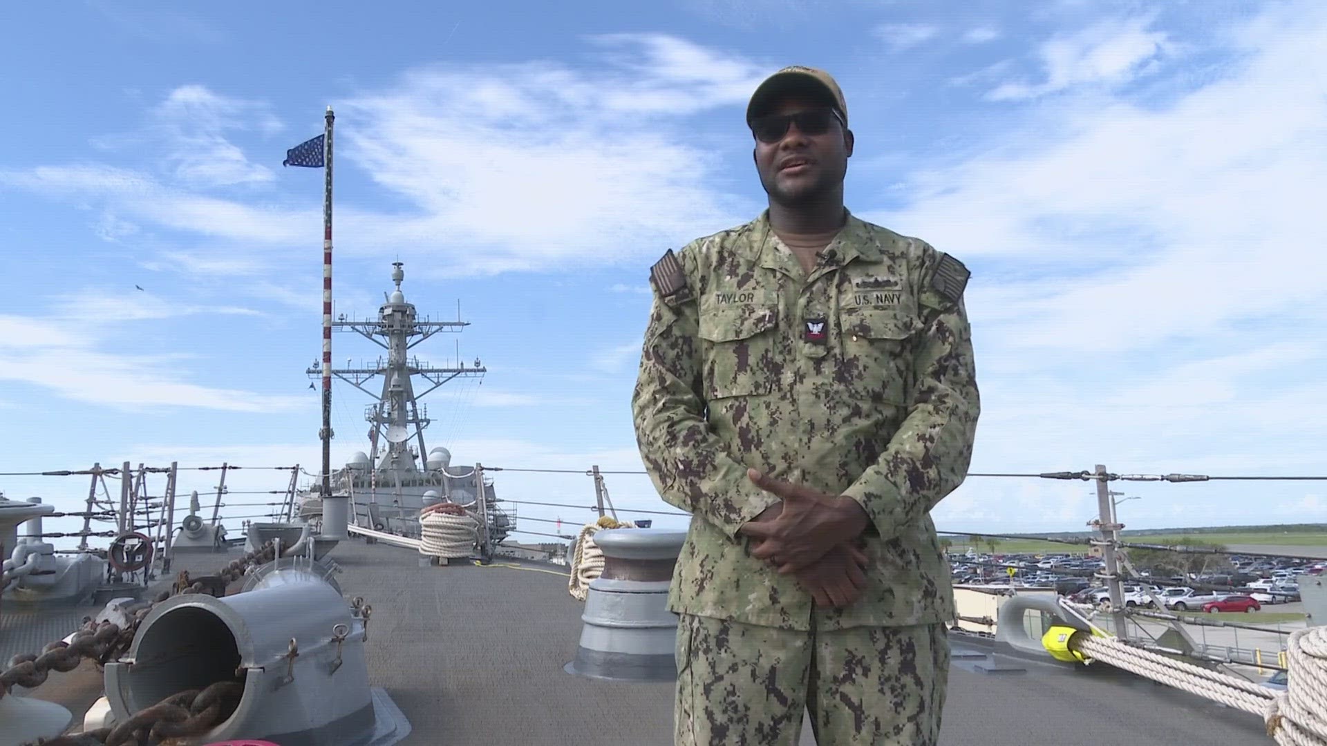 Petty Officer 2nd class Emmanuel Taylor prepares meals at an award-winning level abord the USS Carney at Mayport and is featured in this week's Stories of Service.