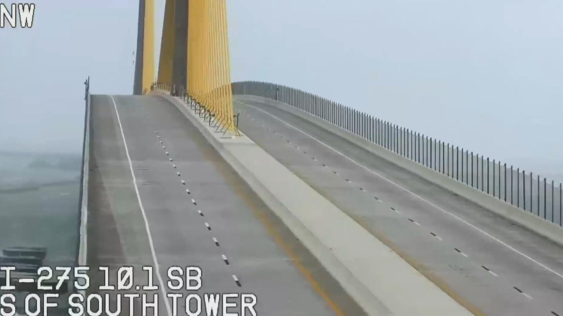 LIVE FEED Skyway Bridge camera shakes as Hurricane Helene passes
