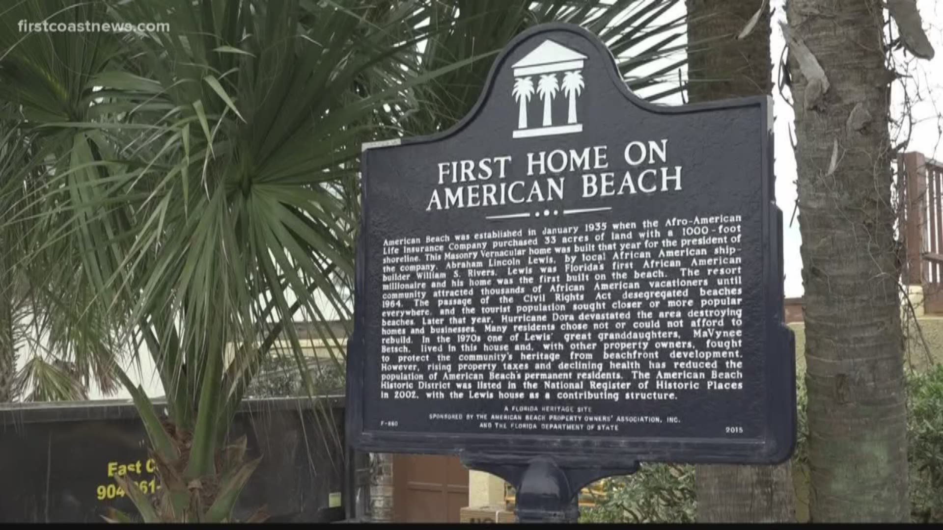 The home had belonged to Abraham Lincoln Lewis. He was the first African American millionaire in Florida's history. He grew up in a poor family before moving to Jax.