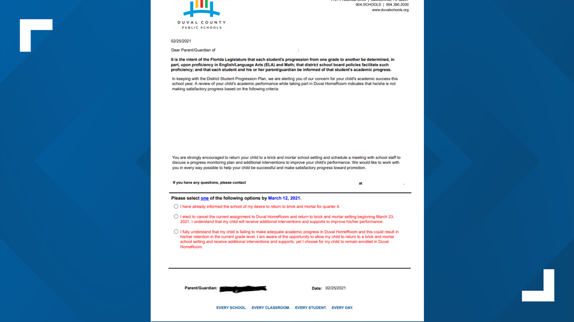 Struggling Duval virtual students get letters to return to class - Vimarsana News