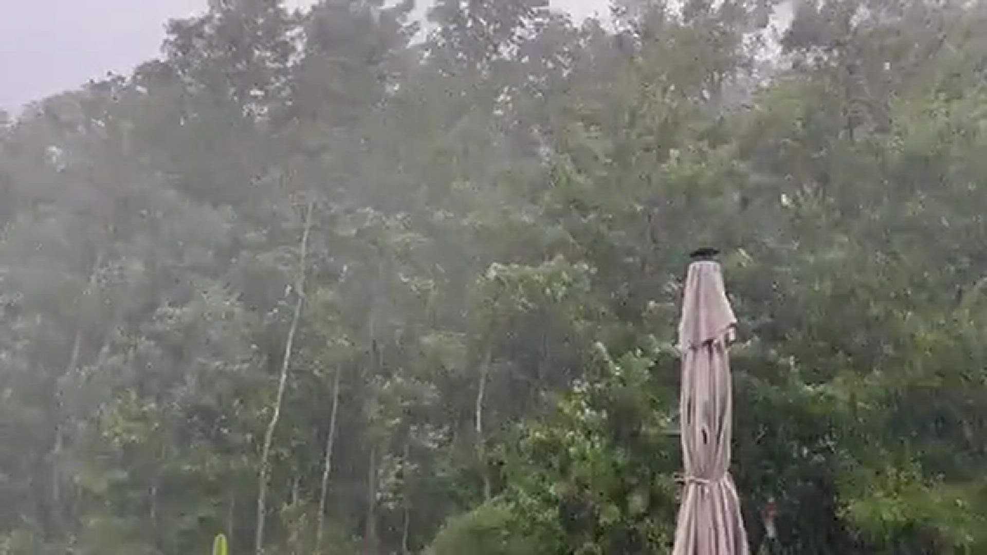 Rainfall caught on camera in the Mandarin area Tuesday afternoon.
Credit: Steve Webb