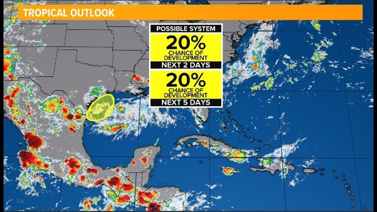 TROPICS:  Low chance of development in the Gulf of Mexico
