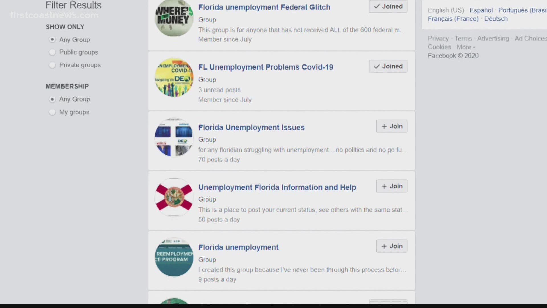 Facebook groups helping unemployed Floridians through daily struggles