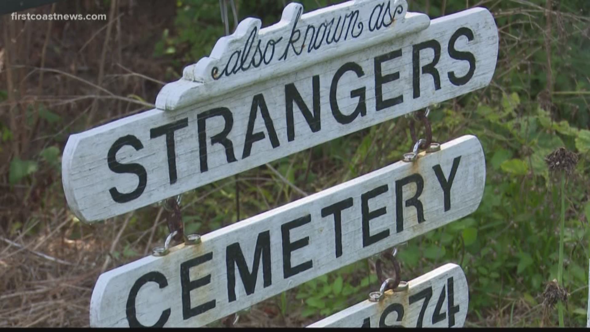 Down a dirt road, tucked away form the shops and hotels is 'Strangers Cemetery' on St. Simons Island.