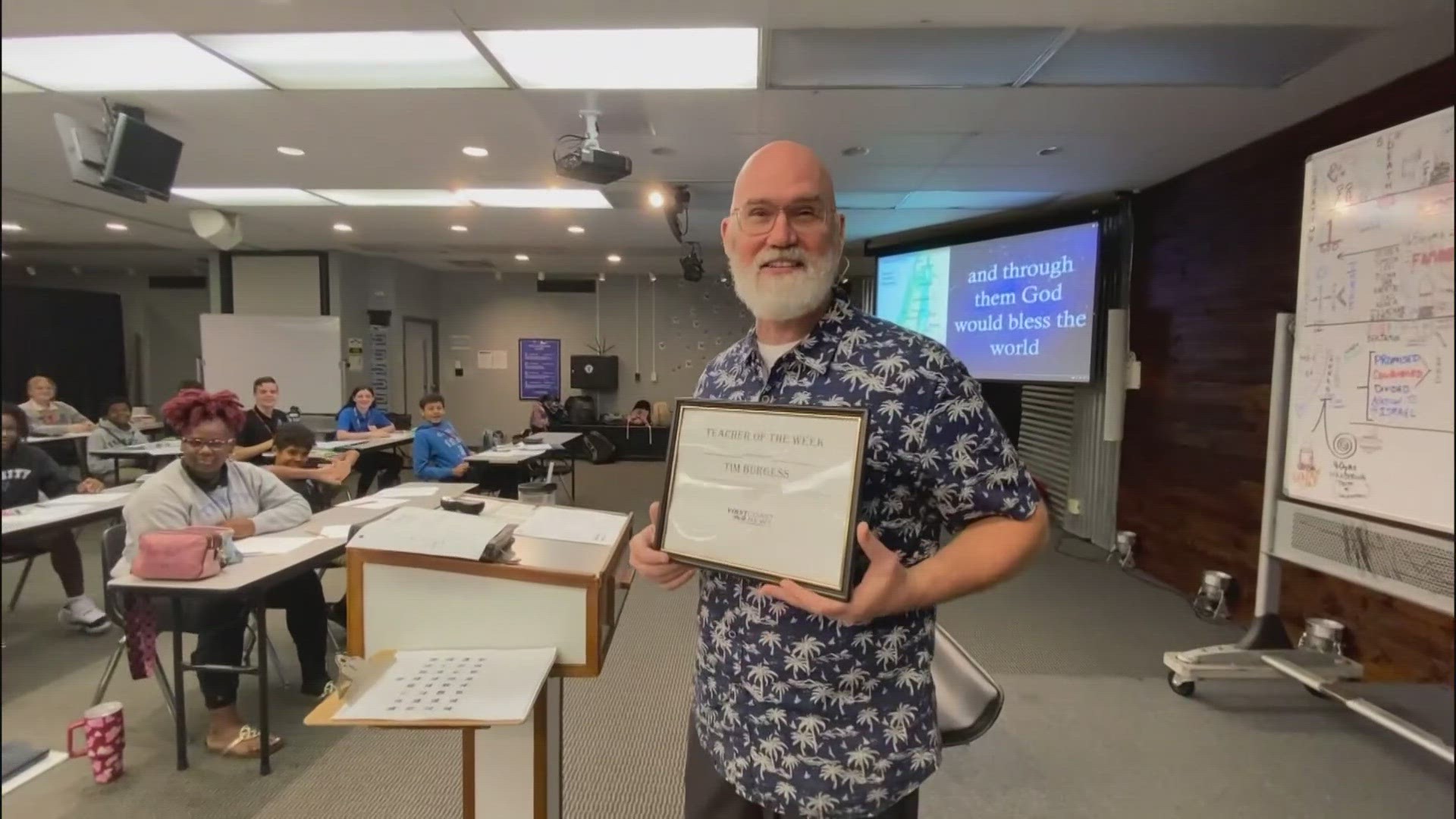 Mr. Burgess' students say his dedication to teaching and philosophy that places the well-being of students at the forefront, is what makes him deserving.