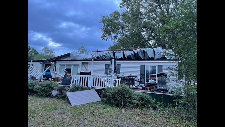 Photos show storm damage to Nassau County home