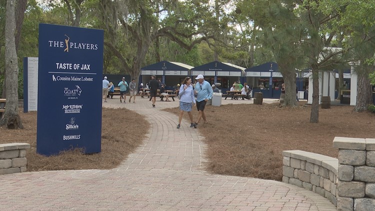 Between hole 11 & 12, find the Taste of Jax at The Players